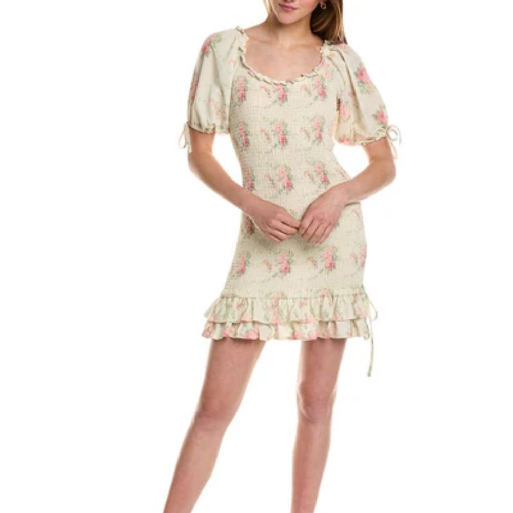 70/21 Floral Print Smocked Dress